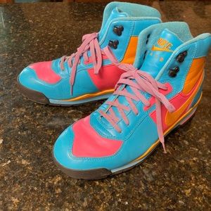Mens Nike Baltoro high top sneakers/athletic shoes blue/orange/pink SIZE 11